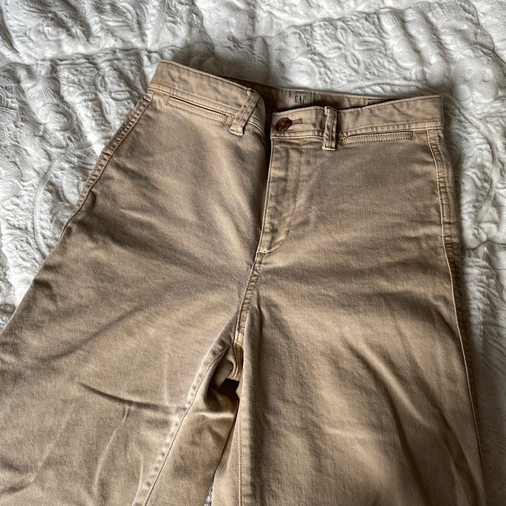 Gap High Rise Wide-Leg Crop Pants - size 0